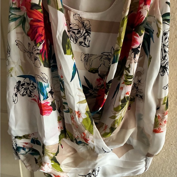White House Black Market Floral Drape Tank Top - Multicolor - Picture 5 of 6
